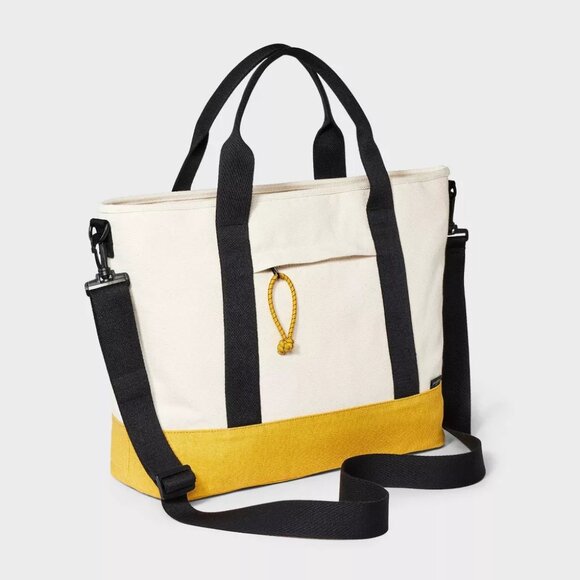 Goodfellow Canvas Tote with Crossbody Strap - Picture 4 of 4